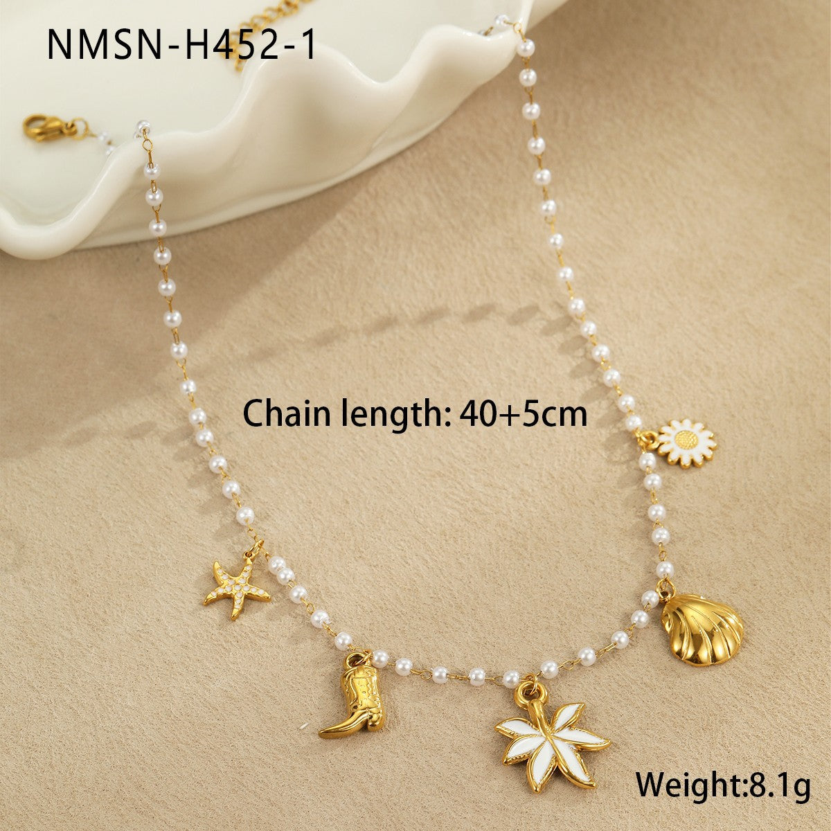 Holiday Style Ceramic Pendant Bracelet Necklace